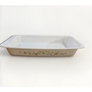 Vintage Corning Ware Baking Dish - Floral Bouquet Roaster - Oblong 17x11x2.5
